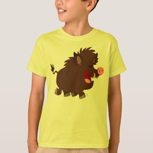 Kute Cartoon die wilde boeren met T-shirt draagt (Voorkant)