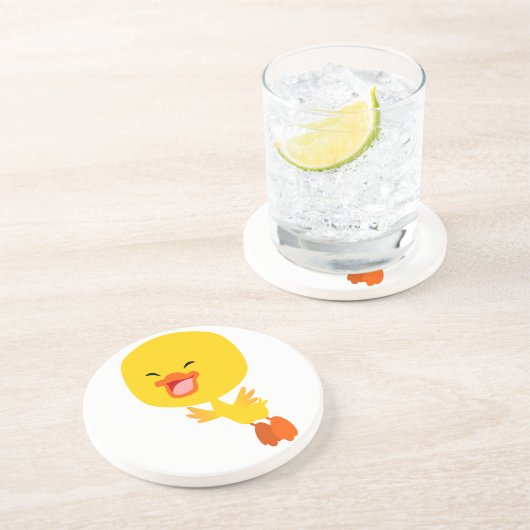 Kute Cartoon Ducking Onderzetter (Zijkant)