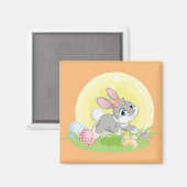 Kute cartoon-easter-konijnen magneet (Voorkant / Achterkant)