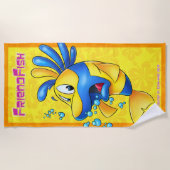 Kute cartoon fish strand dowel strandlaken (Voorkant)