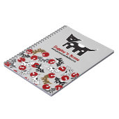 Kute Cartoon-gebotteerde honden & Botten-pc-laptop Notitieboek (Linkerzijde)