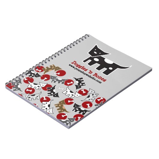 Kute Cartoon-gebotteerde honden & Botten-pc-laptop Notitieboek (Linkerzijde)