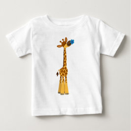 Kute Cartoon Giraffe en ventilator Baby T-shirt