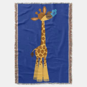 Kute Cartoon Giraffe en ventilator Deken (Voorkant Verticaal)