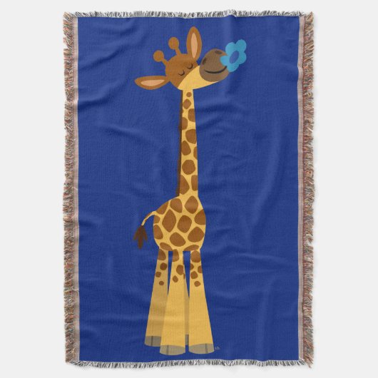 Kute Cartoon Giraffe en ventilator Deken (Voorkant Verticaal)