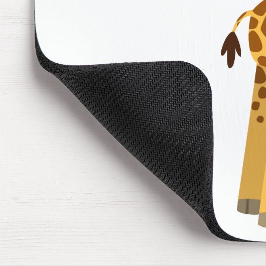 Kute Cartoon Giraffe en ventilator Mousepad Muismat (Hoek)