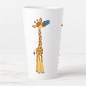 Kute Cartoon Giraffe en ventilatorlator Mok (Voorkant)