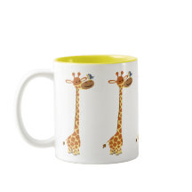 Kute Cartoon Giraffe en vriend
