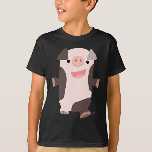 Kute Cartoon glimlachen Varkens Kinder T-shirt (Voorkant)