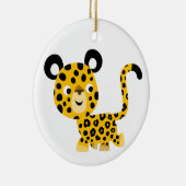 Kute Cartoon glimlachend luipaard Ornament (Rechts)