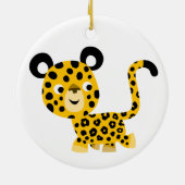 Kute Cartoon glimlachend luipaard Ornament (Achterkant)