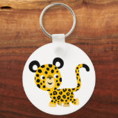 Kute Cartoon glimlachende luipaard Sleutelhanger (Voorkant)