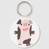 Kute Cartoon glimlachende Varkenspijn Sleutelhange Sleutelhanger (Voorkant)