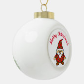 Kute Cartoon Gnome Teken Keramische keramiek Bal Ornament (Links)