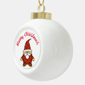 Kute Cartoon Gnome Teken Keramische keramiek Bal Ornament (Rechts)