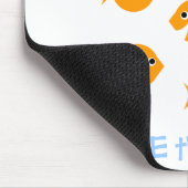 Kute Cartoon Goldfish Inspirating Gezegde for Kids Muismat (Hoek)