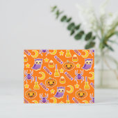 Kute Cartoon Halloween Design met pompoenen Briefkaart (Staand voorkant)