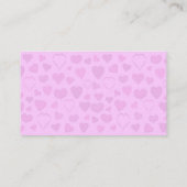 Kute Cartoon Hearts, Dress & Showbord Visitekaartje (Achterkant)