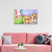 Kute Cartoon kerstkerstkerstkerstkerstkerstkerstke Canvas Afdruk (Insitu (Woonkamer))