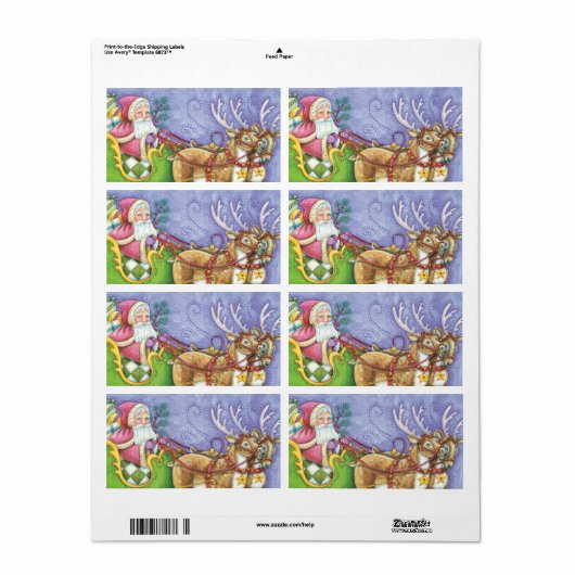 Kute Cartoon kerstkerstkerstkerstkerstkerstkerstke Etiket (Full Sheet)