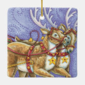 Kute Cartoon kerstkerstkerstkerstkerstkerstkerstke Keramisch Ornament (Achterkant)