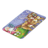 Kute Cartoon kerstkerstkerstkerstkerstkerstkerstke Magneet (Linkerzijde)