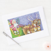 Kute Cartoon kerstkerstkerstkerstkerstkerstkerstke Rechthoekige Sticker (Envelop)