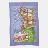 Kute Cartoon kerstkerstkerstkerstkerstkerstkerstke Theedoek (Verticaal)