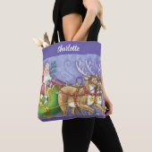Kute Cartoon kerstkerstkerstkerstkerstkerstkerstke Tote Bag (Dichtbij)