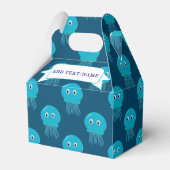 Kute Cartoon kwal Pattern in Blue Ocean Bedankdoosjes (Achterkant)