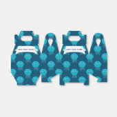 Kute Cartoon kwal Pattern in Blue Ocean Bedankdoosjes (Uitgevouwen)