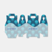 Kute Cartoon kwal Pattern in Blue Ocean Bedankdoosjes (Uitgevouwen)