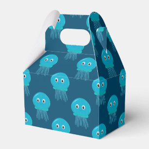 Kute Cartoon kwal Pattern in Blue Ocean Bedankdoosjes