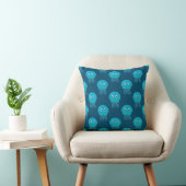 Kute Cartoon kwal Pattern in Blue Ocean Kussen (Stoel)