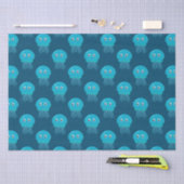 Kute Cartoon kwal Pattern in Blue Ocean Tissuepapier (Craft)