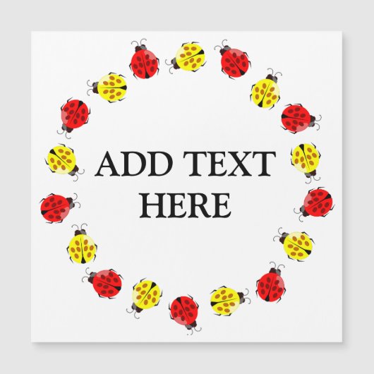 Kute Cartoon Ladybugs in rood en geel (Voorkant)