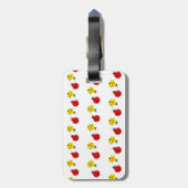 Kute Cartoon Ladybugs in rood en geel Bagagelabel (Achterkant verticaal)