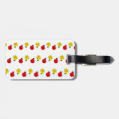 Kute Cartoon Ladybugs in rood en geel Bagagelabel (Achterkant horizontaal)
