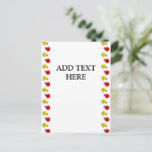 Kute Cartoon Ladybugs in rood en geel Briefkaart (Staand voorkant)