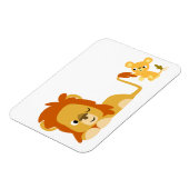 Kute Cartoon Lion Pap en Cub Flexible Magnet Magneet (Linkerzijde)