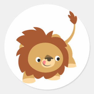Kute Cartoon Lion Sticker