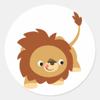 Kute Cartoon Lion Sticker