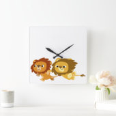 Kute Cartoon-luiers in een snelle wandklok (Huis)