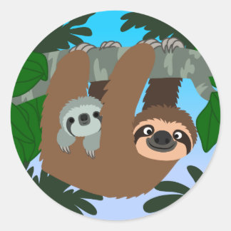 Kute Cartoon moeder Baby Sticker
