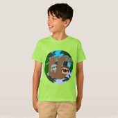 Kute Cartoon Moeder Sloth and Baby Boys' T-Shirts (Voorkant volledig)