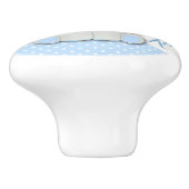 Kute cartoon-olifant op een blauwe achtergrond keramische knop (Zijkant)