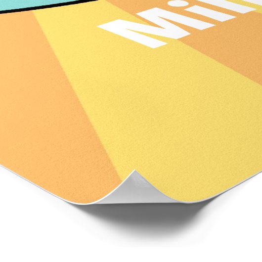 Kute Cartoon over melk en bot Poster (Hoek)