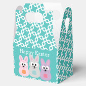 Kute Cartoon paashaas met aangepaste naam Bedankdoosjes (Geopend)