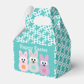Kute Cartoon paashaas met aangepaste naam Bedankdoosjes (Voorkant Zijde)