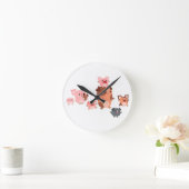 Kute Cartoon Pig Family Wall Clock Ronde Klok (Huis)
